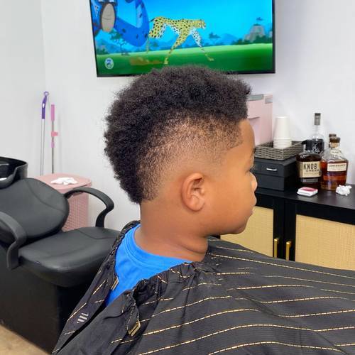 Kids textured haircut by Meagen Rose